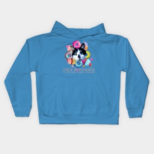 Cats and Sweets is all I Need Kids Hoodie